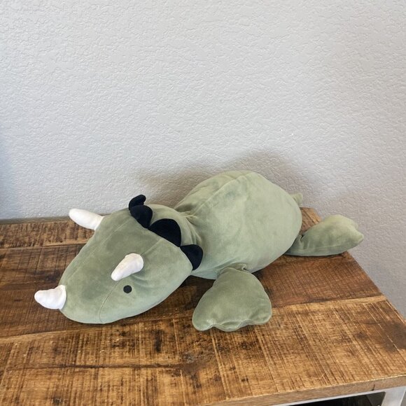 Pillowfort Weighted Plush Dinosaur 24” Throw Pillow Green Plush Stuff Animal 3lb - Picture 3 of 7